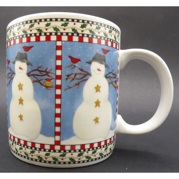 Sakura Debbie Mumm Snowman Mug- Stoneware Dishwasher & Microwave Safe - Picture 2 of 4
